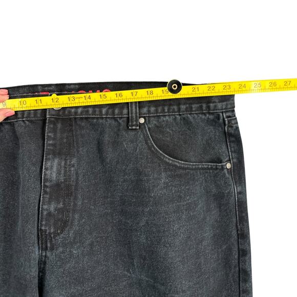 Linea Uomo Black Wash 5 Pocket Relaxed Fit Zip Fly Jeans Pants 46 x 30 - Picture 8 of 10